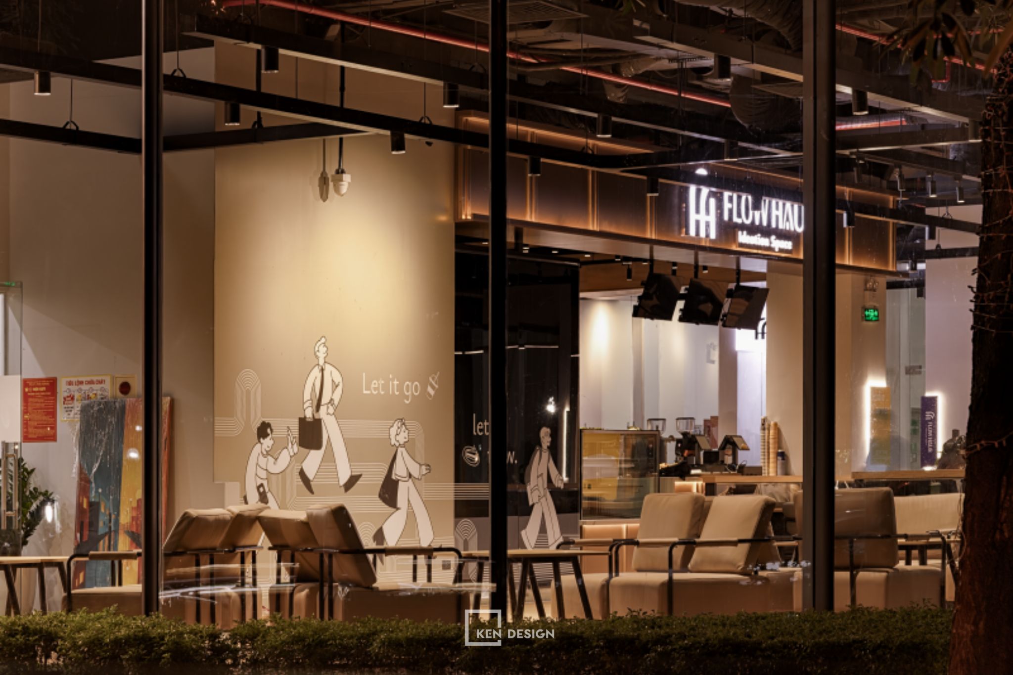 Thiết kế ánh sáng trong quán cafe coworking
